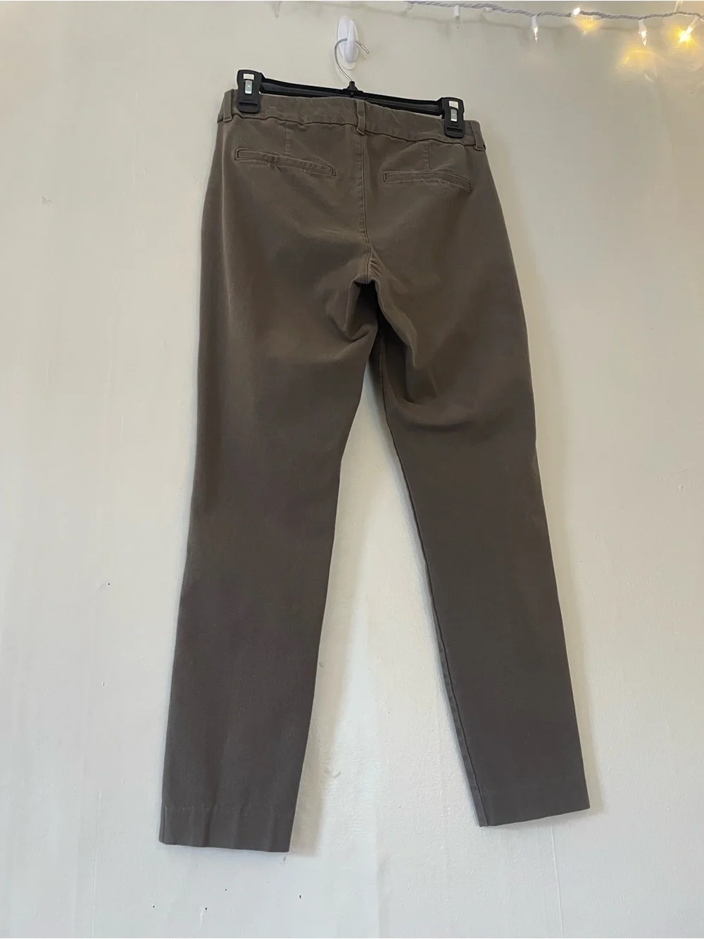 Old Navy Pixie Skinny Trouser Slim Straight Ankle Brown Office Work Mid Rise - Picture 8 of 15